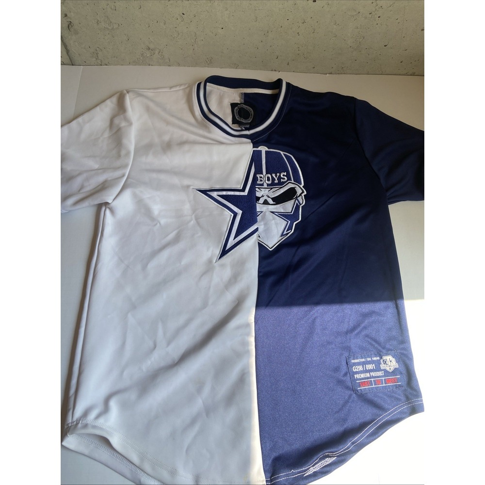 Maxi Milian Blue And White Men's 2XL Dallas Cowboys #21 Football Jersey